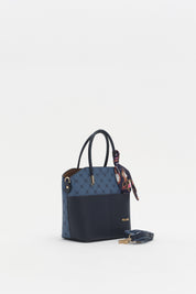 Monogram Tote Bag - Navy Blue