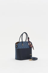 Monogram Tote Bag - Navy Blue