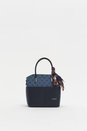 Monogram Tote Bag - Navy Blue