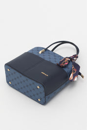 Monogram Tote Bag - Navy Blue