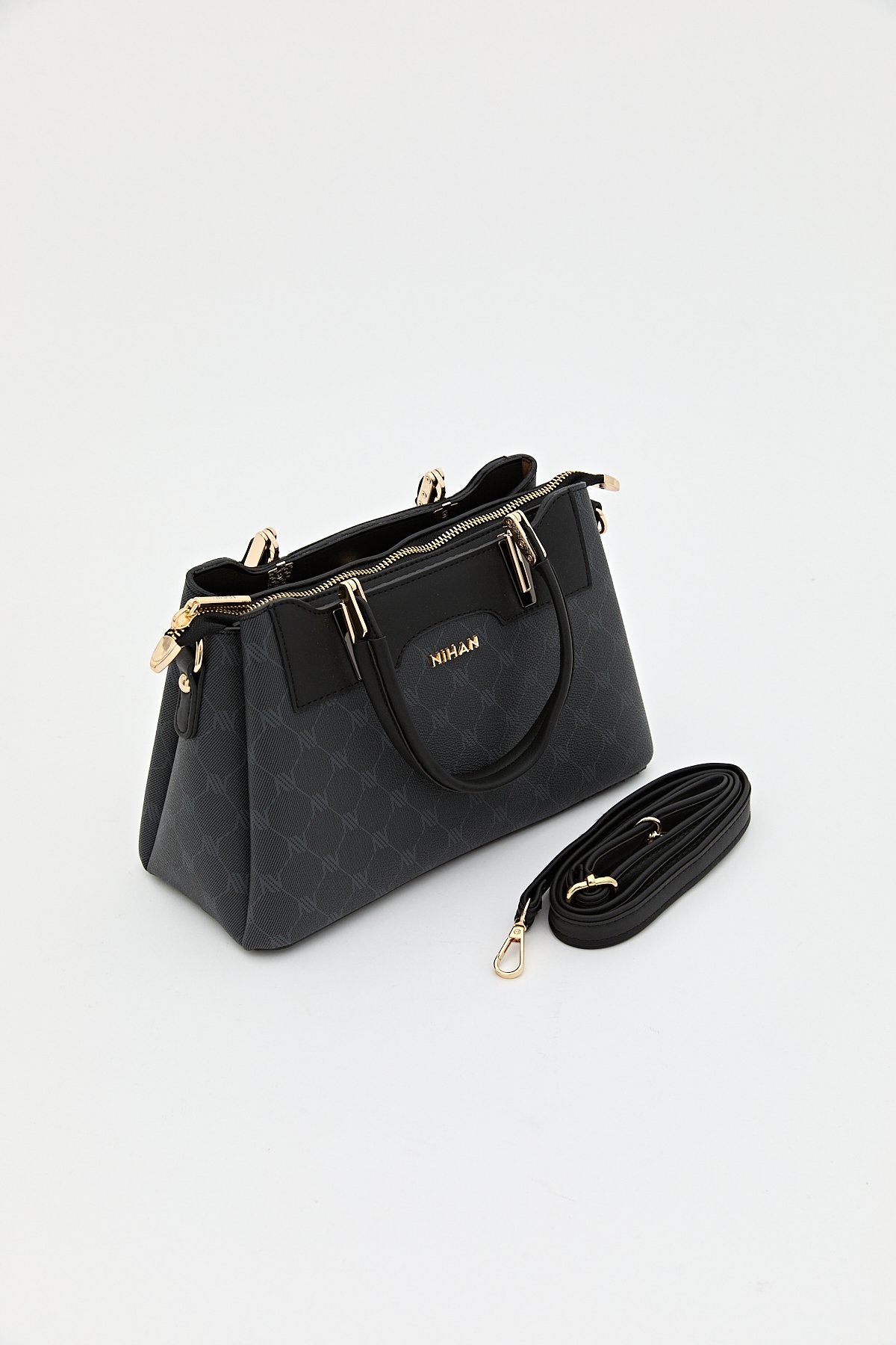 Monogram Tote Çanta - Siyah