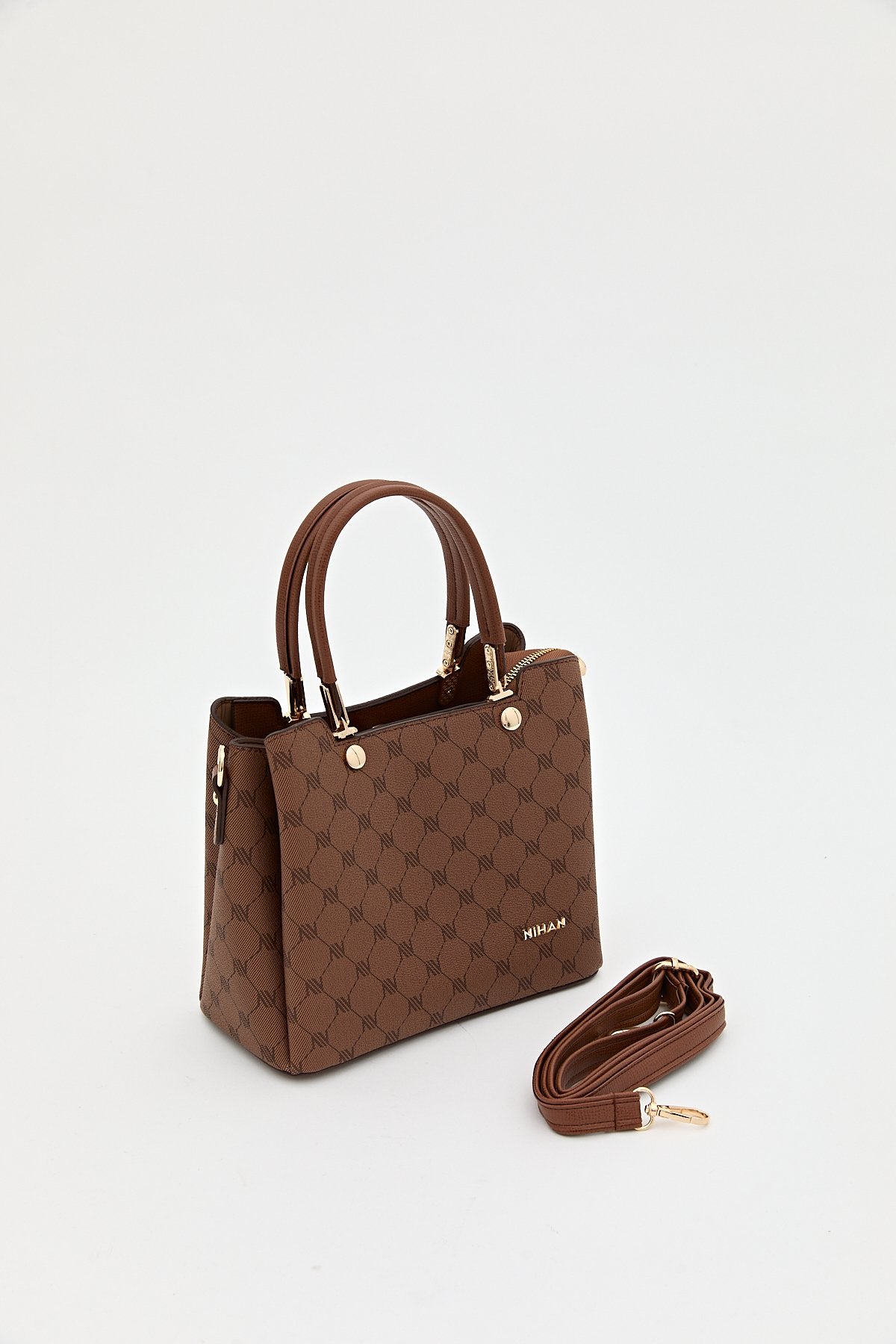 Monogram Tote Çanta - Taba
