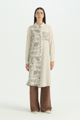 Embroidered Linen Tunic - Black