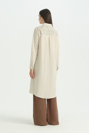 Embroidered Linen Tunic - Green