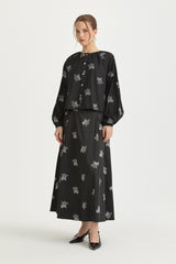 Embroidered Cotton Shirt - Black