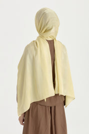Nara Silky Natural Jacquard Shawl - Sage