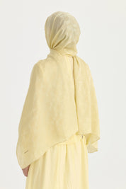 Nara Silky Natural Cotton-Floss Shawl - Sage Green