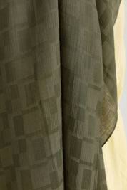 Nara Silky Natural Cotton-Floss Shawl - Dark green