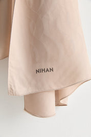 Natural Viscose Flush Shawl - Beige