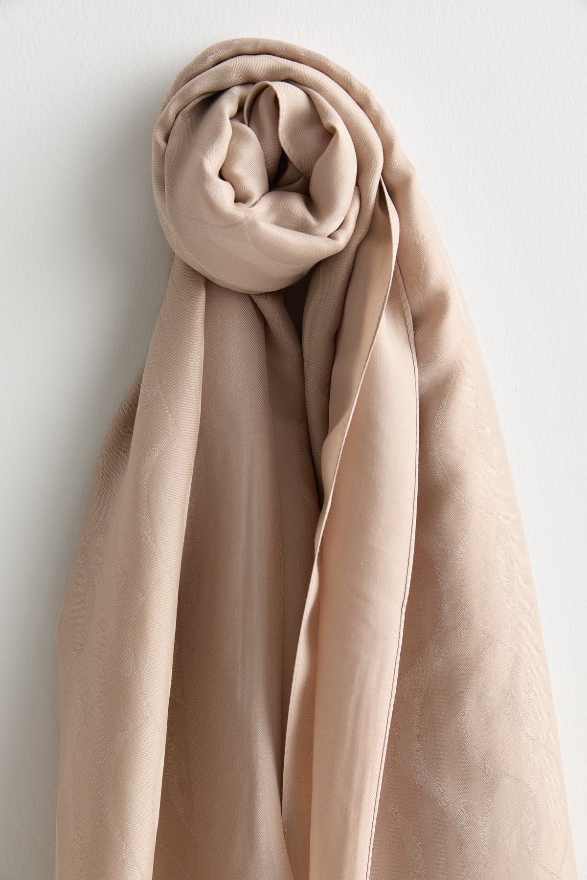 Natural Viscose Flush Shawl - Beige
