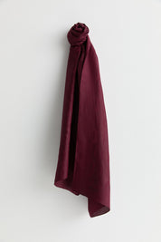 Natural Viskon Floş Şal - Bordo