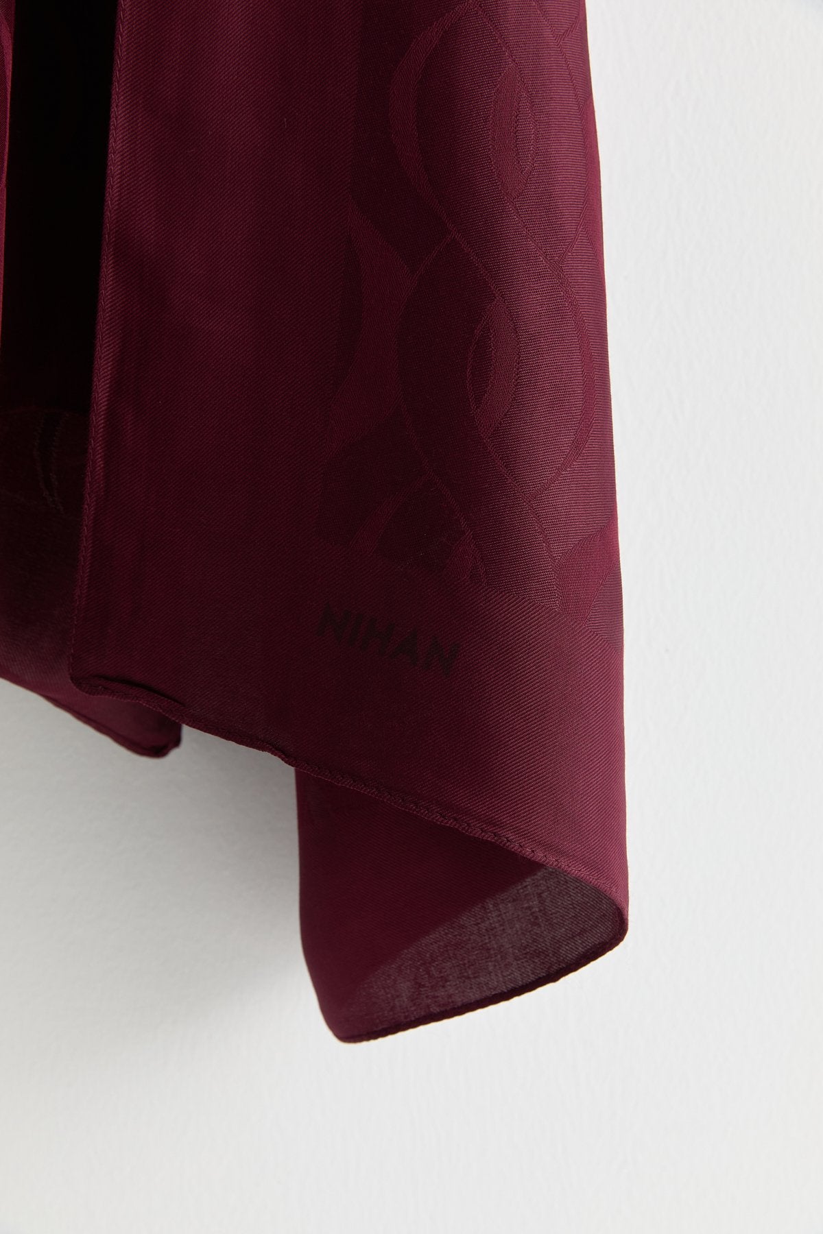 Natural Viscose Floss Scarf - Burgundy