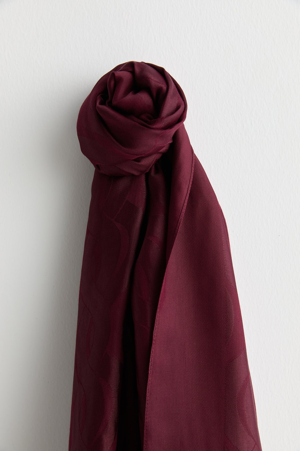 Natural Viscose Floss Scarf - Burgundy