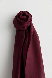 Natural Viscose Floss Scarf - Burgundy