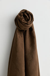 Natural Viscose Floss Scarf - Coffee