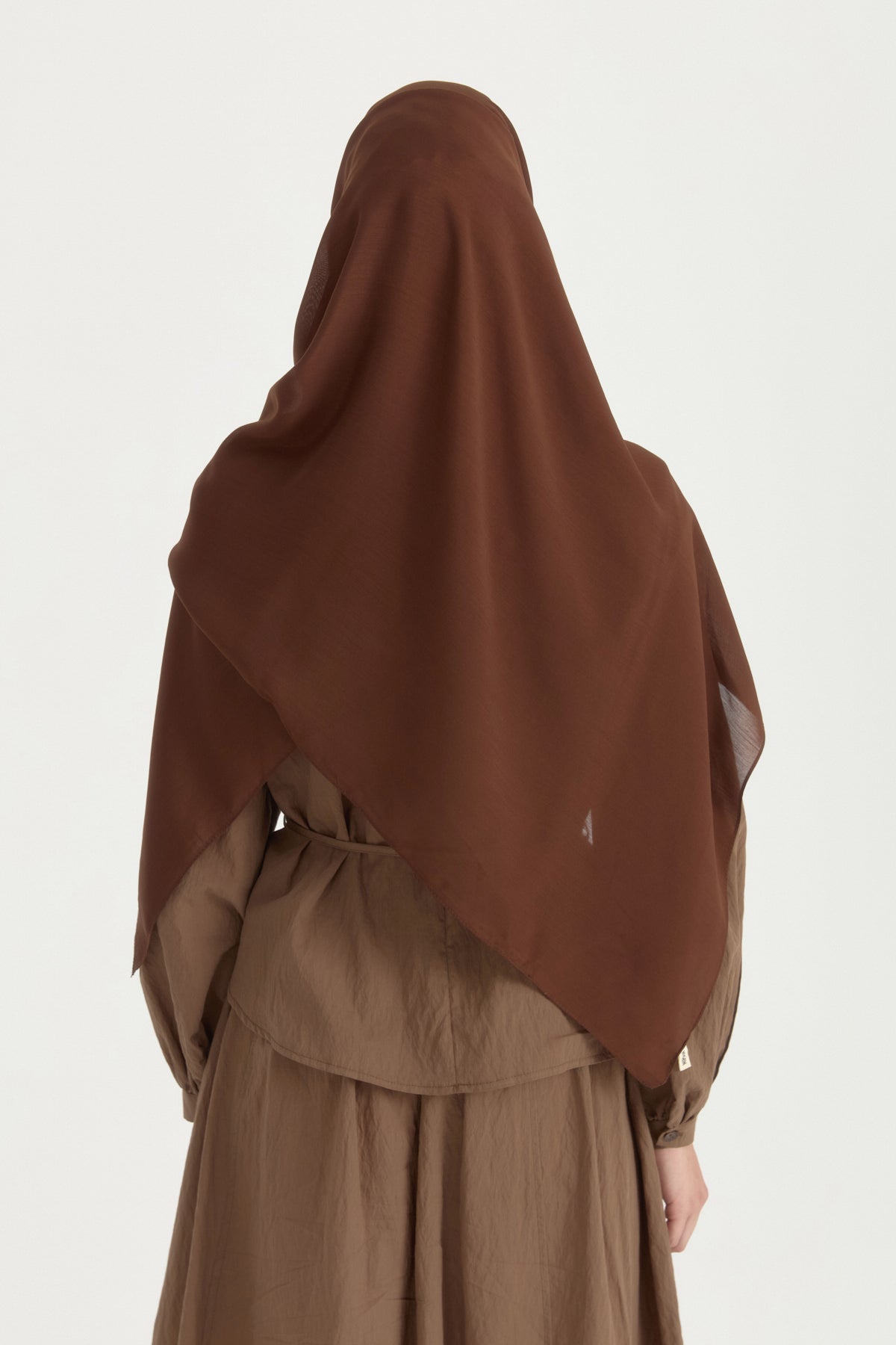 Natural Viscose Floss Scarf - Coffee