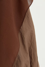 Natural Viscose Floss Scarf - Coffee