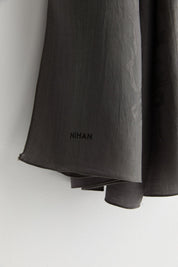 Natural Viscose Floss Scarf - Dark Grey