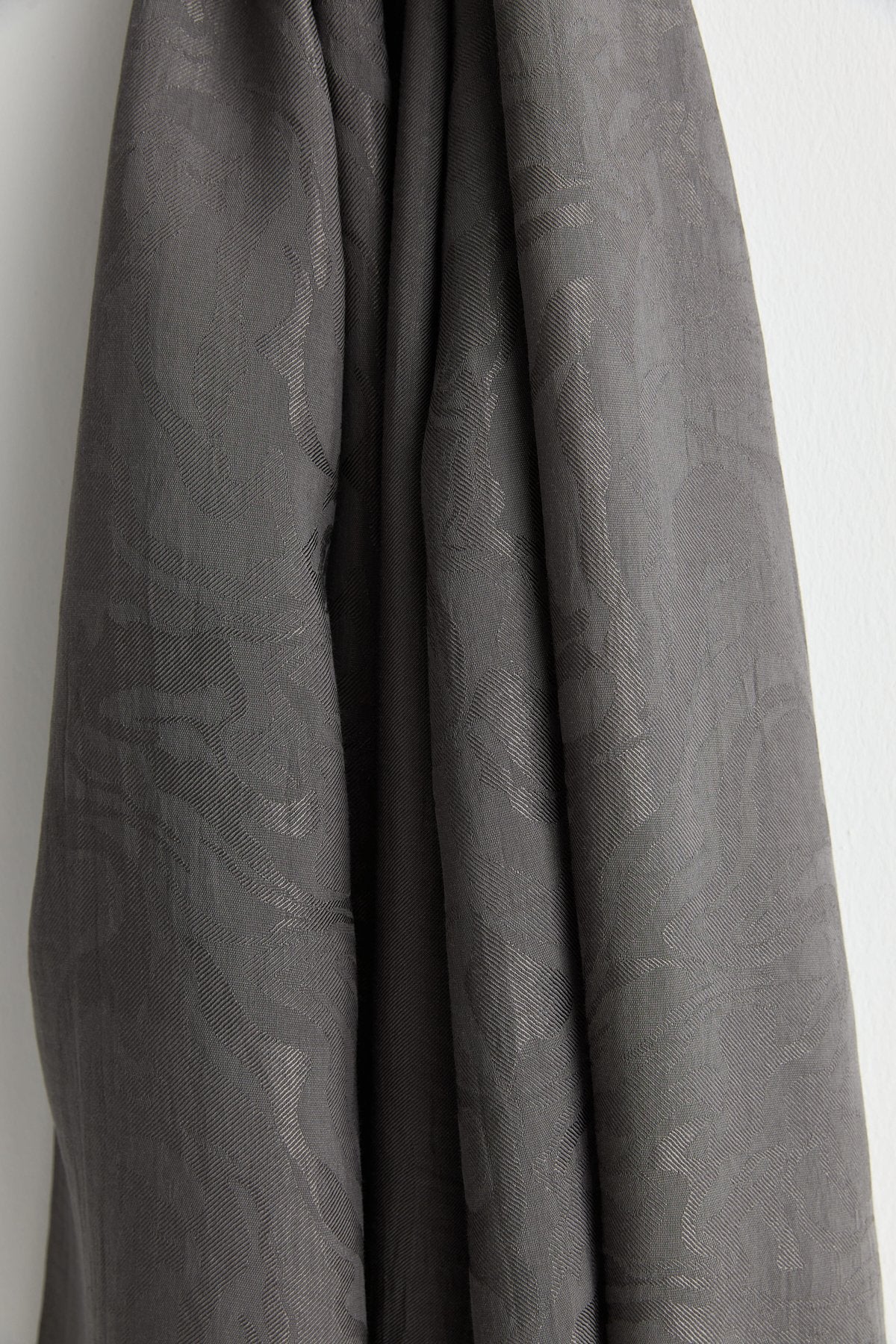 Natural Viscose Floss Scarf - Dark Grey