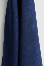 Natural Viscose Floss Scarf - Navy Blue