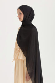 Natural Viscose Floss Scarf - Black
