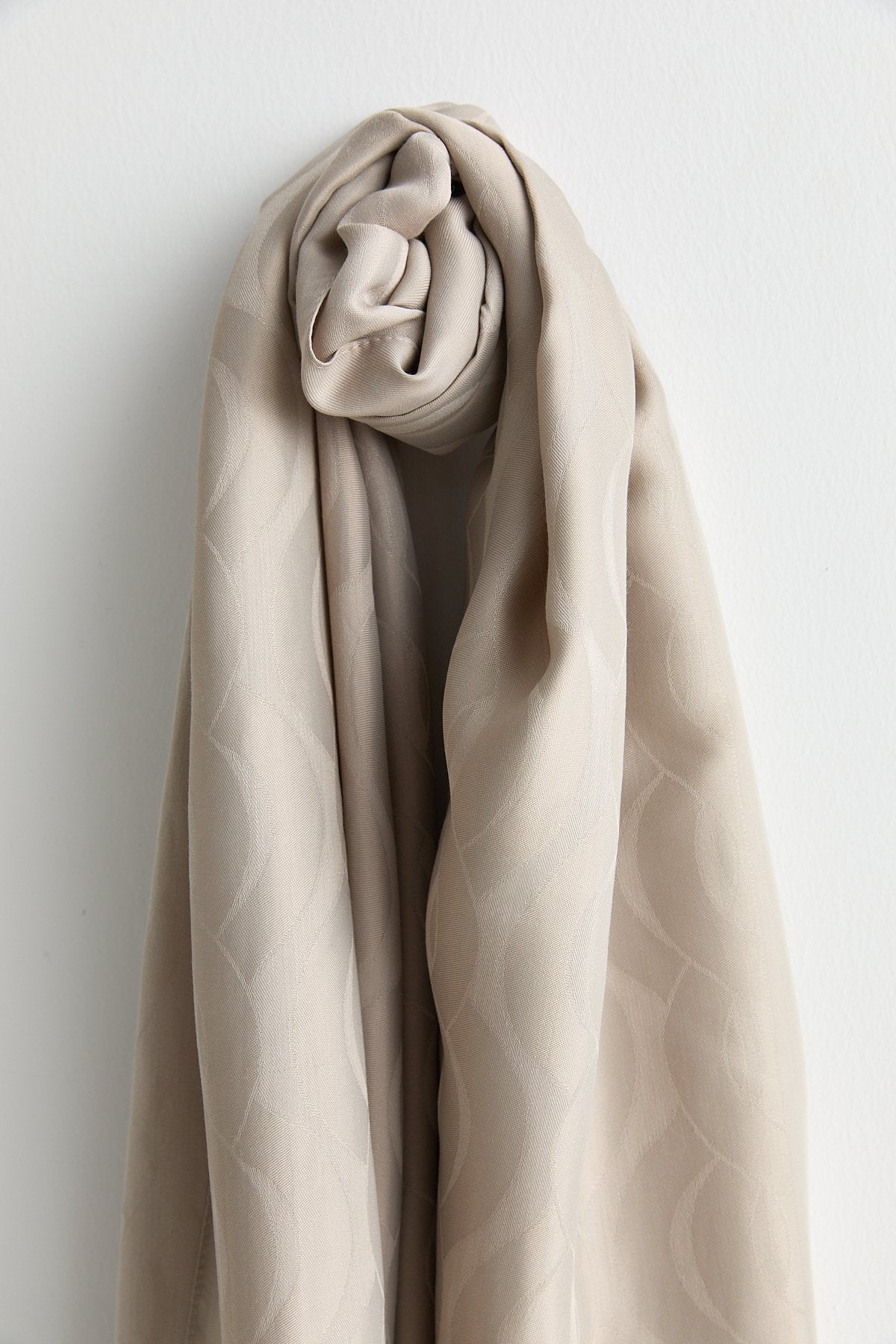 Natural Viscose Floss Scarf - Mink