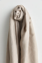 Natural Viscose Floss Scarf - Mink