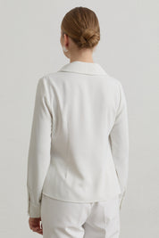 Popper Fastening Shirt - Ecru