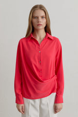 Snap-Front Shirt - Coral