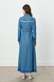 Front-Zip Tencel Dress - Ice
