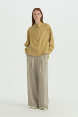 Front Slit Shirt - Saffron