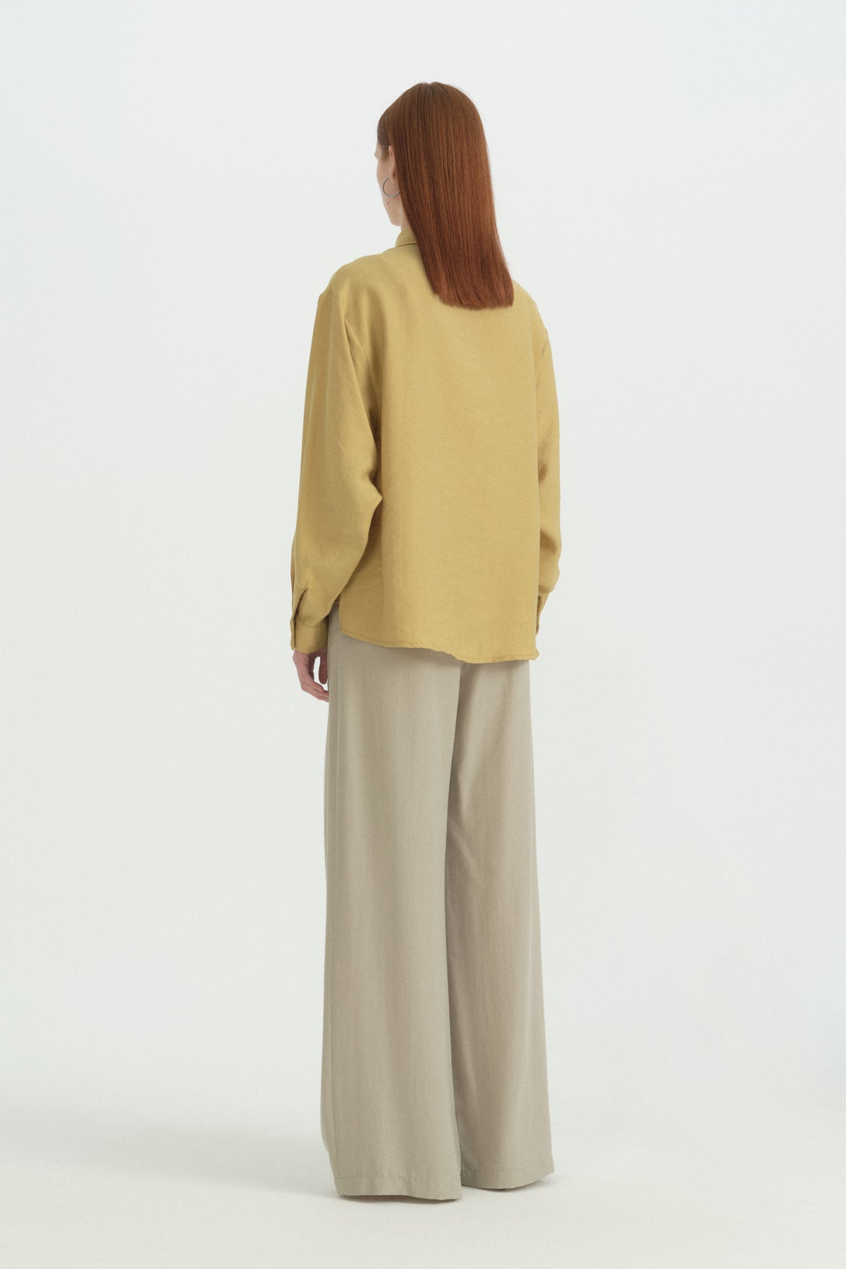 Front Slit Shirt - Saffron
