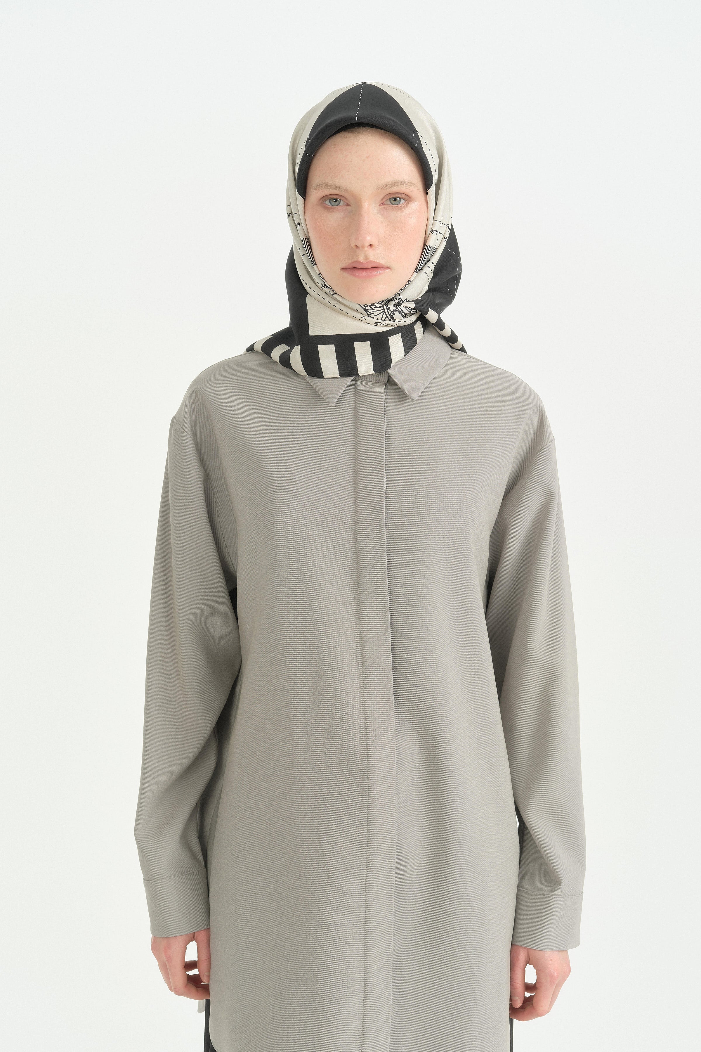 Orbis Twill İpek Eşarp - Siyah