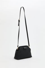 Knitted Crossbody Bag - Black