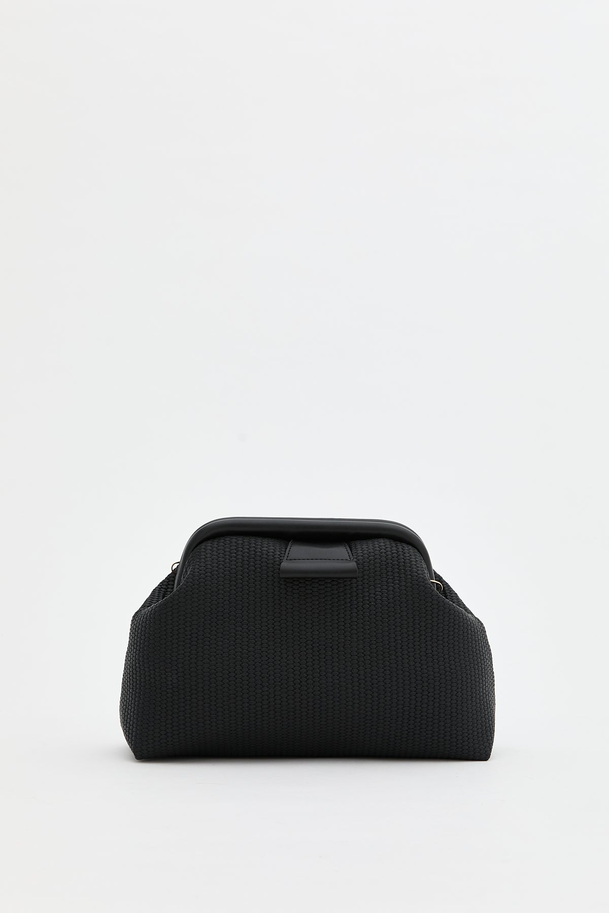 Knitted Crossbody Bag - Black