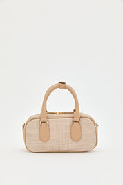 Knitted Crossbody Bag - Beige