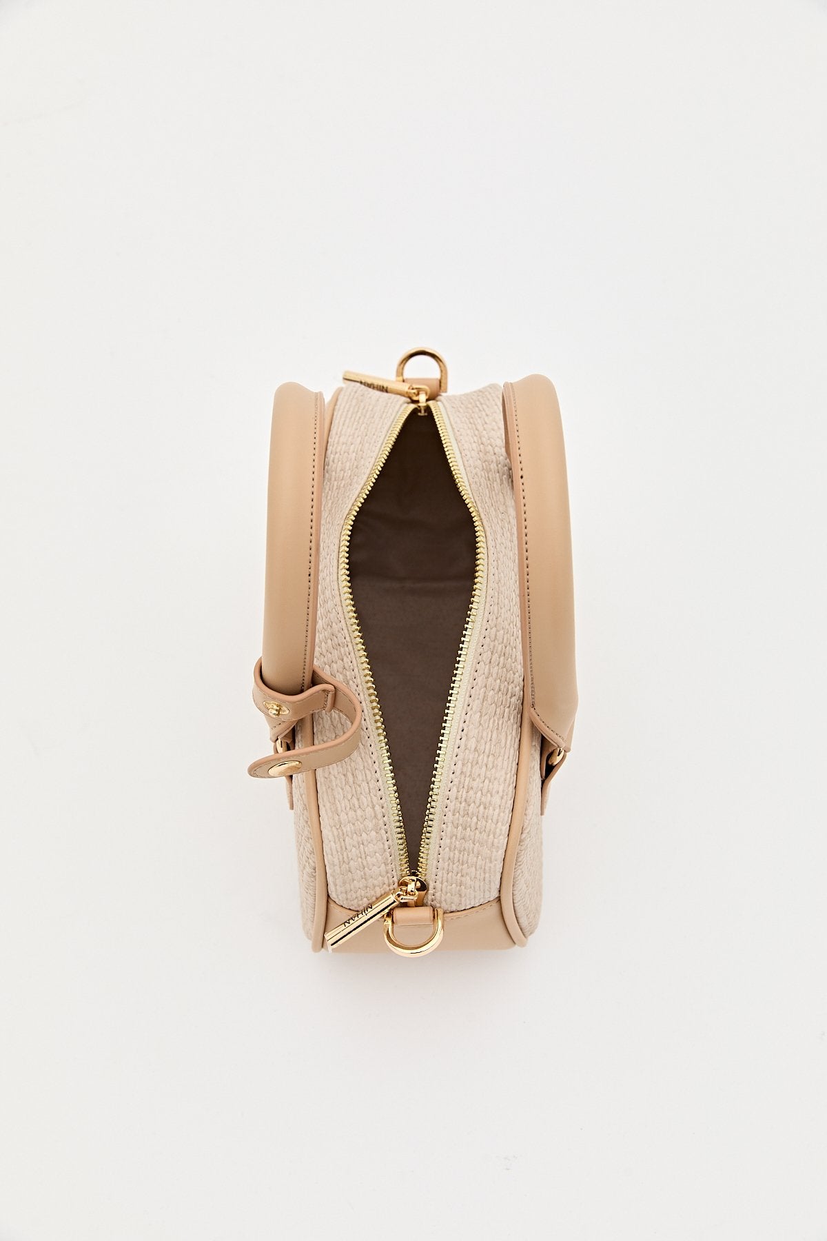 Knitted Crossbody Bag - Beige