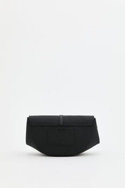 Woven Flap Crossbody Bag - Black