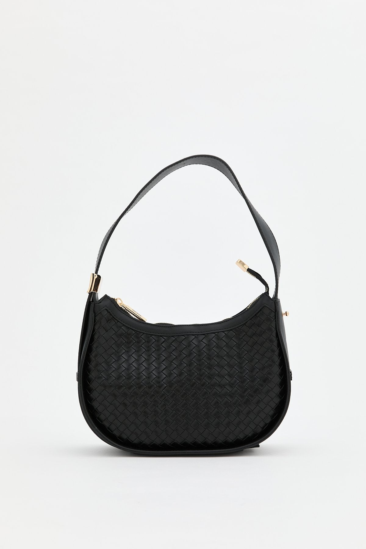 Knitted Shoulder Bag - Black