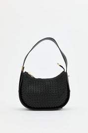Knitted Shoulder Bag - Black