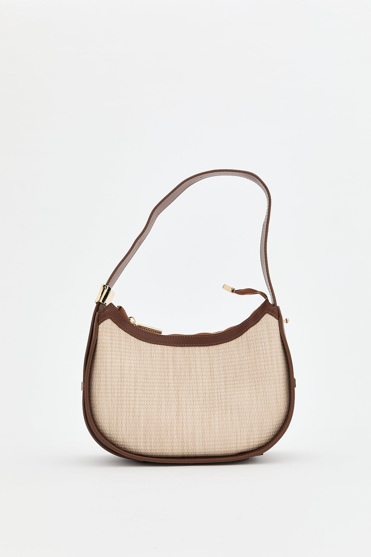 Knitted Shoulder Bag - Beige