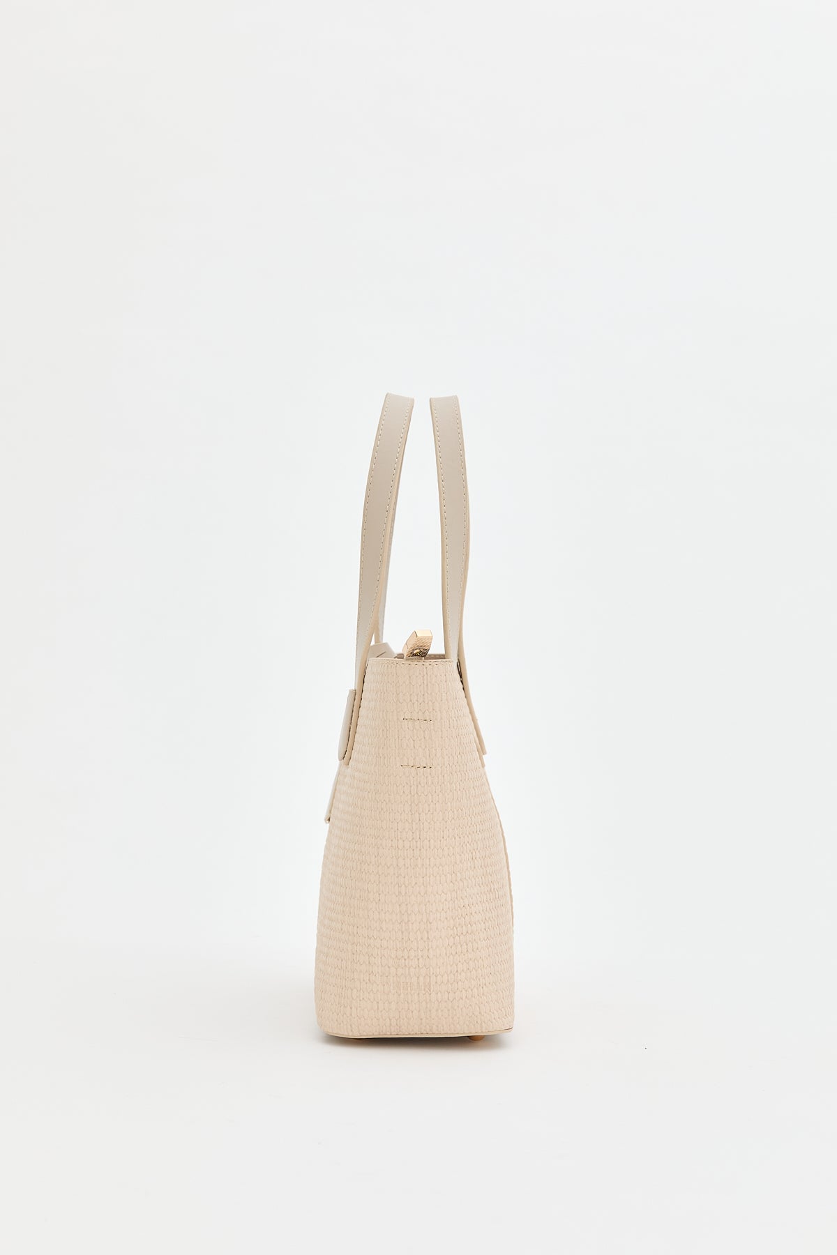 Knitted Tote Bag - Beige