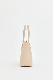 Knitted Tote Bag - Beige