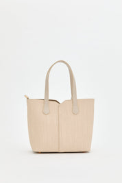 Knitted Tote Bag - Beige