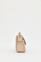 Braided Crossbody Bag - Beige