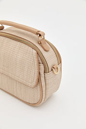 Braided Crossbody Bag - Beige