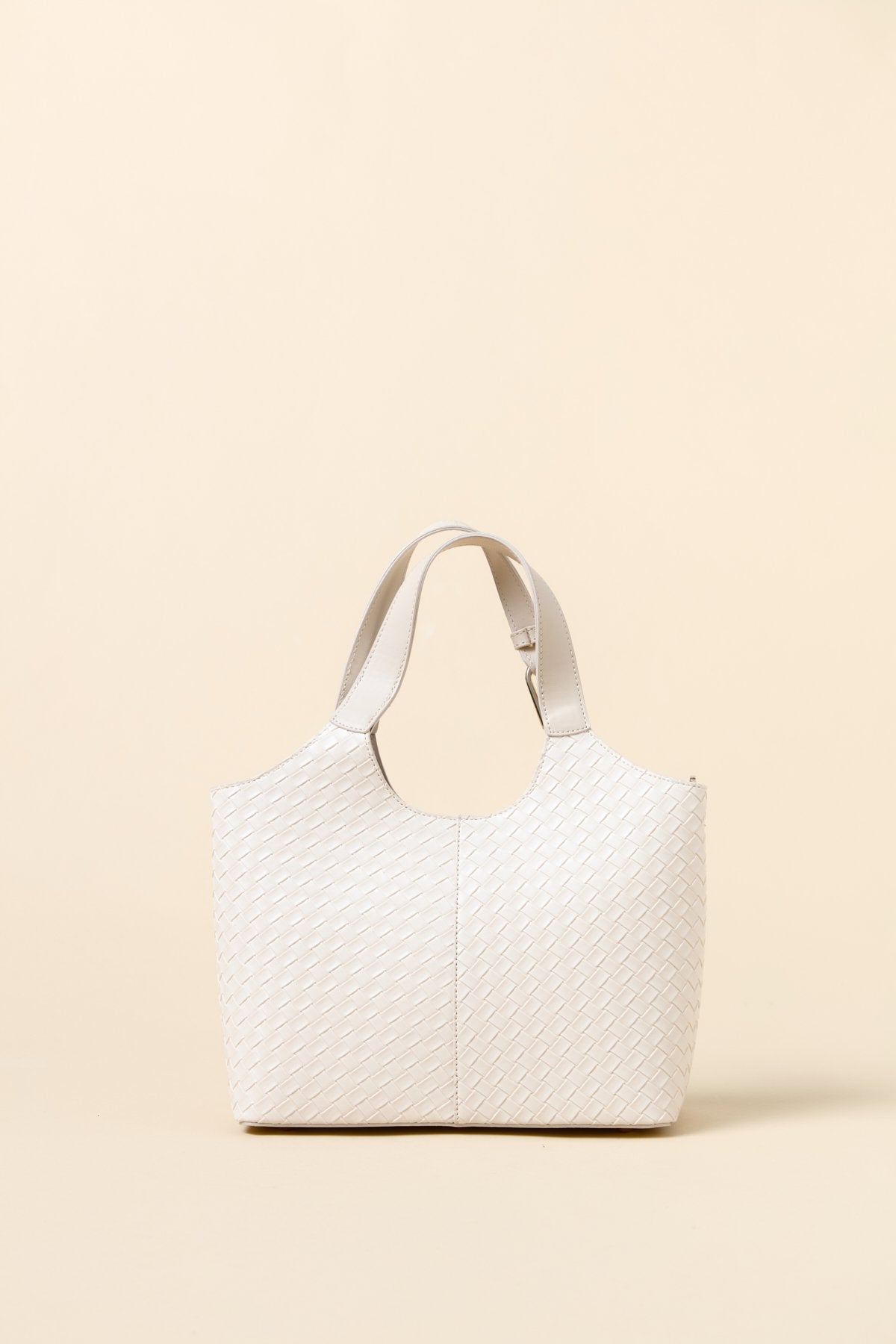 Braided Handbag - Beige