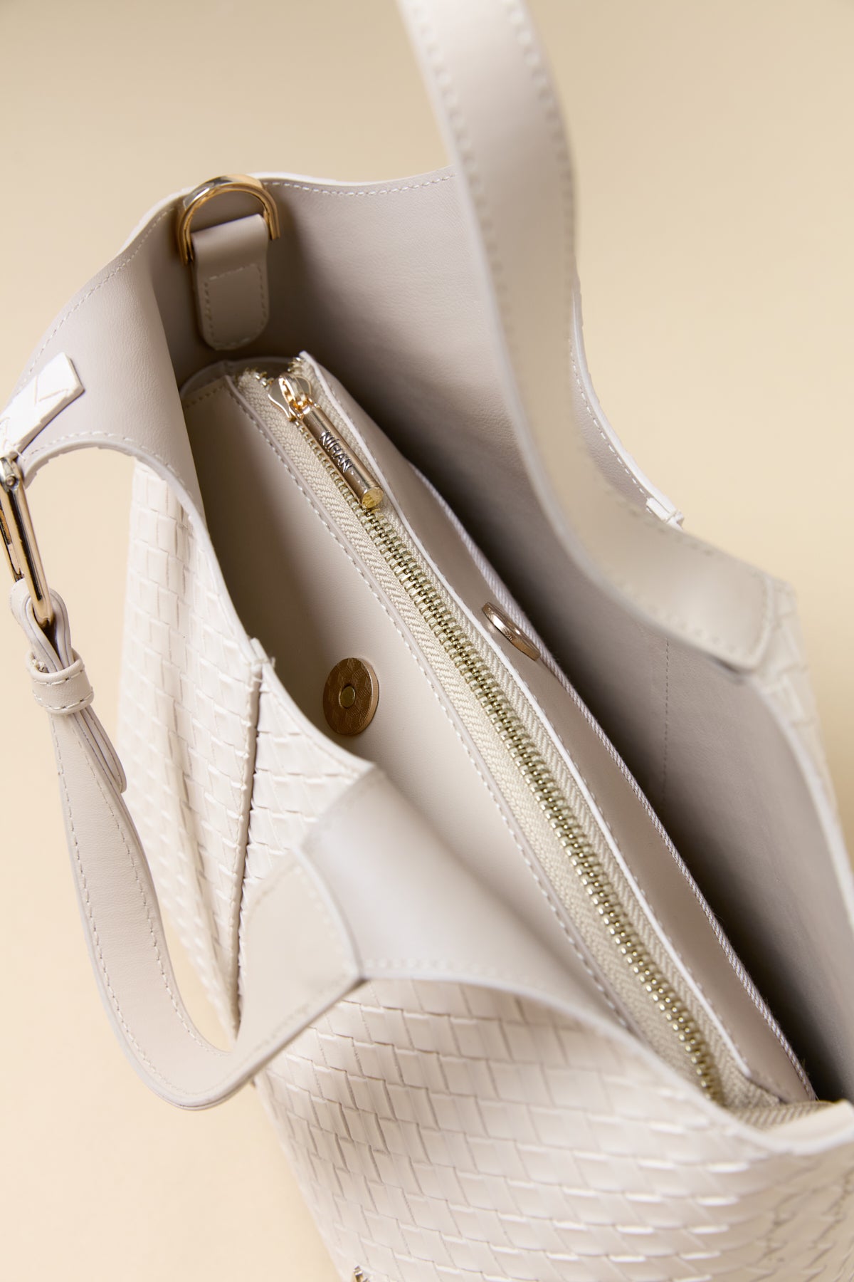 Braided Handbag - Beige