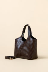Braided Handbag - Coffee