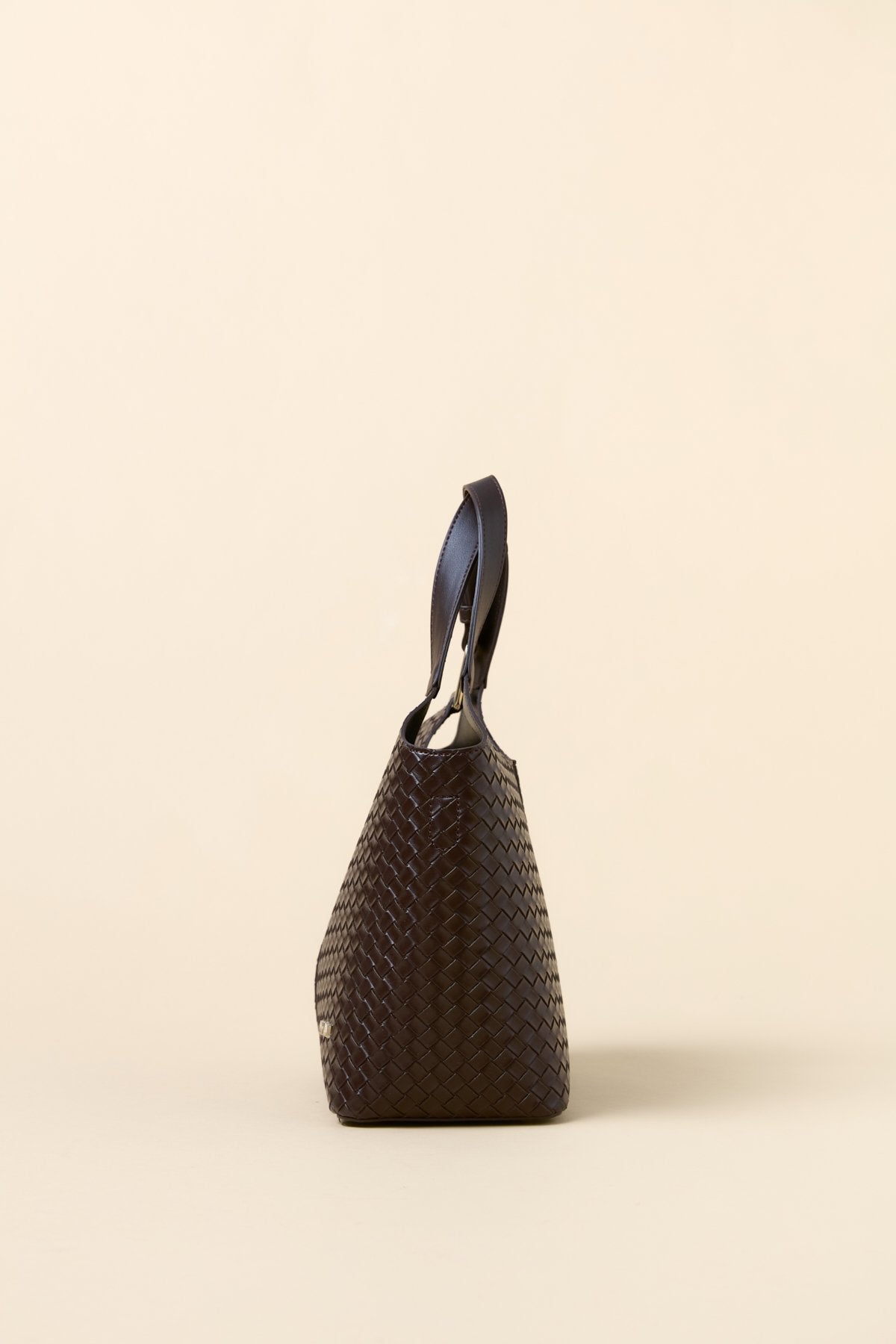 Braided Handbag - Coffee